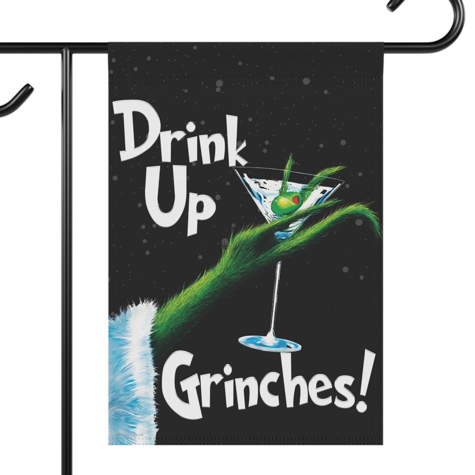 Drink Up Grinches Grinch Christmas Flag