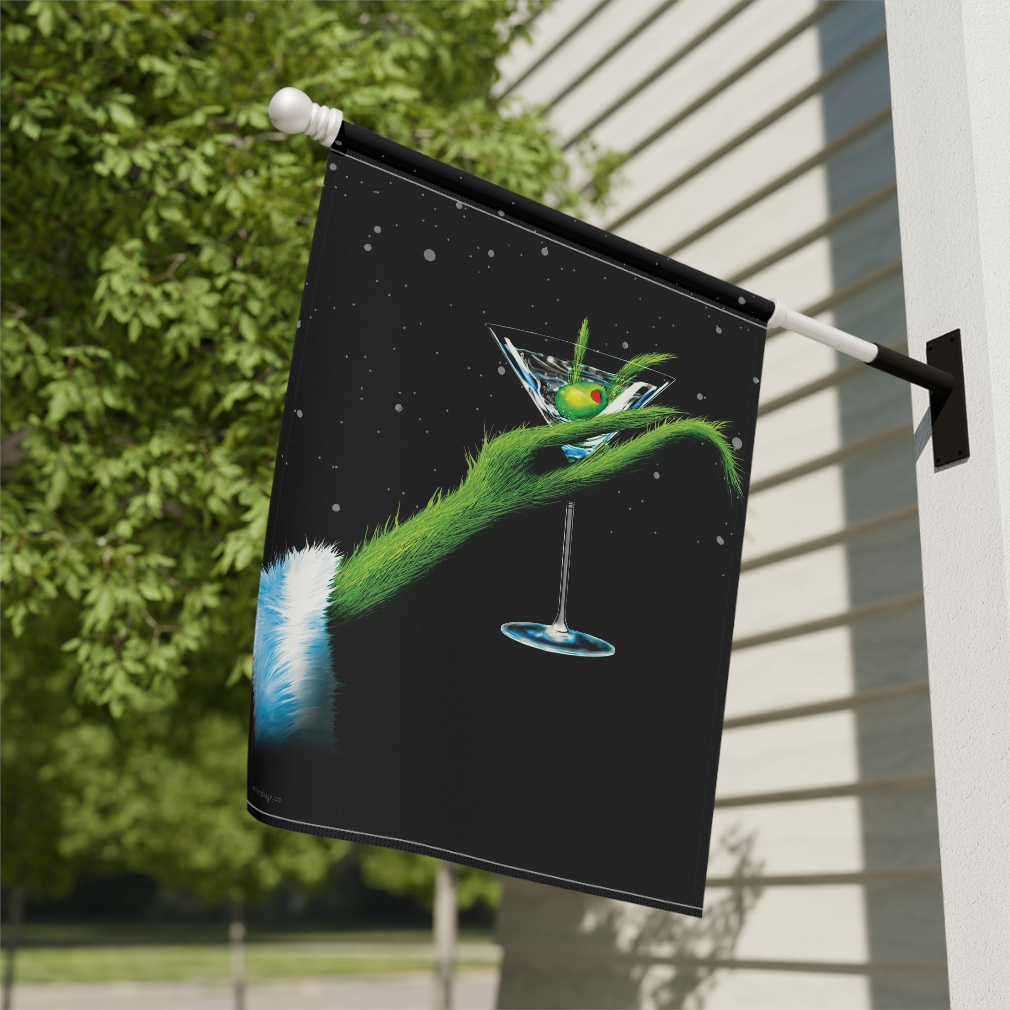 Martini Grinch Grinchmas Christmas Yard Flag