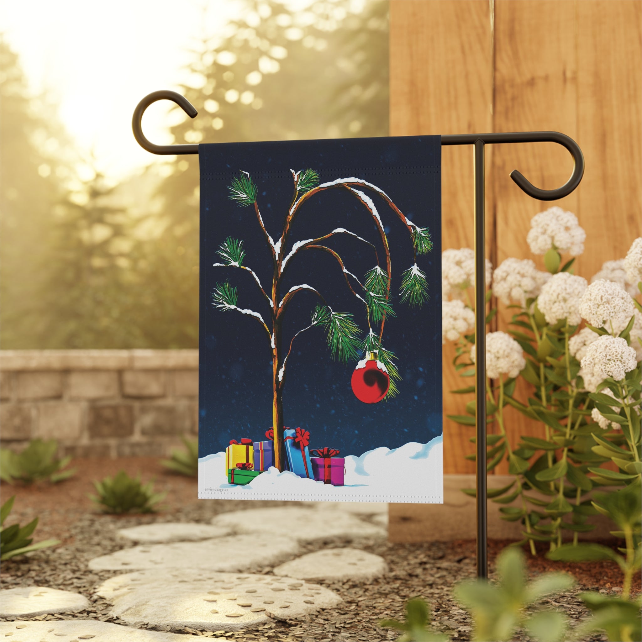 Charlie Brown Christmas Tree Yard Flag