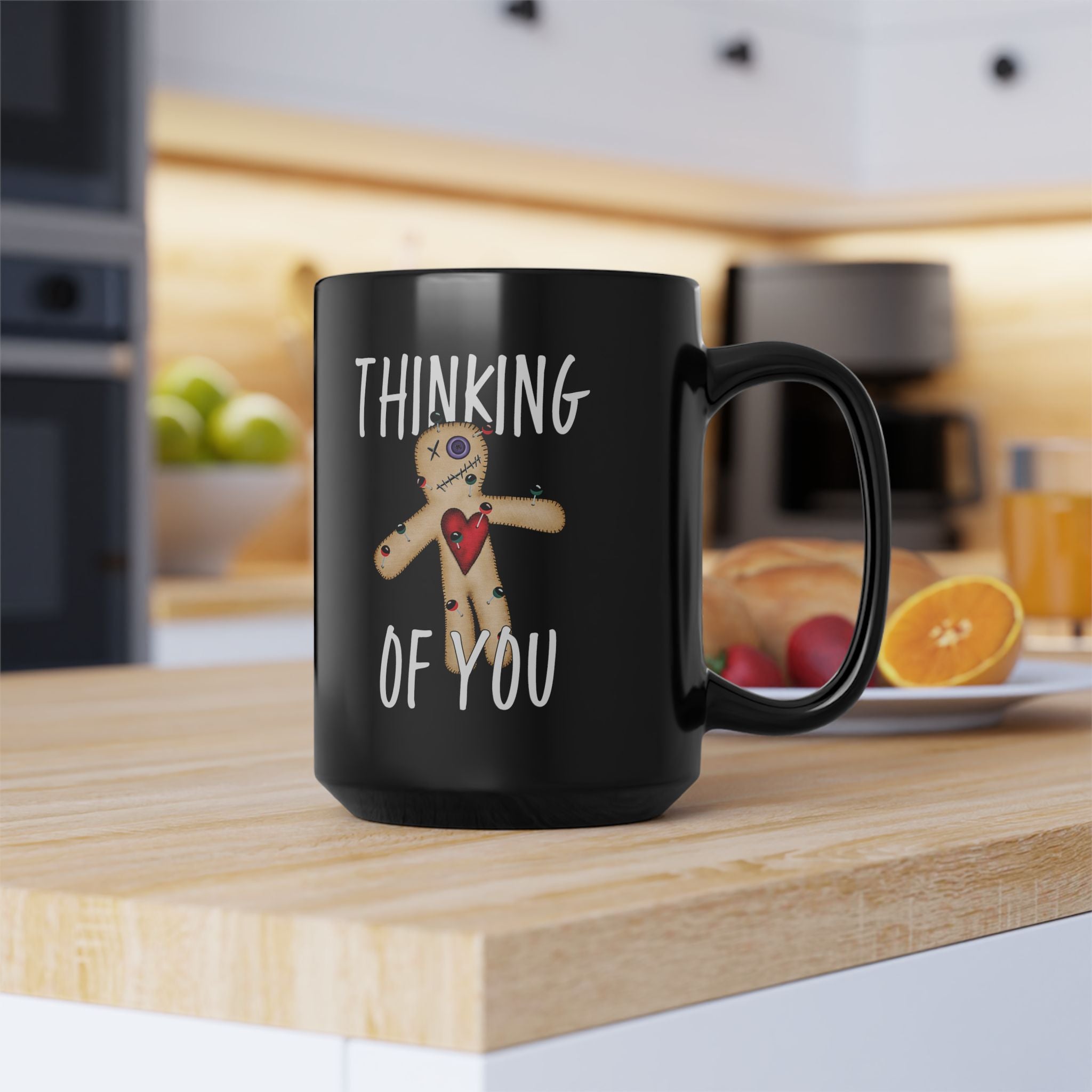 Thinking of You Voodoo Doll Funny Mug 15oz