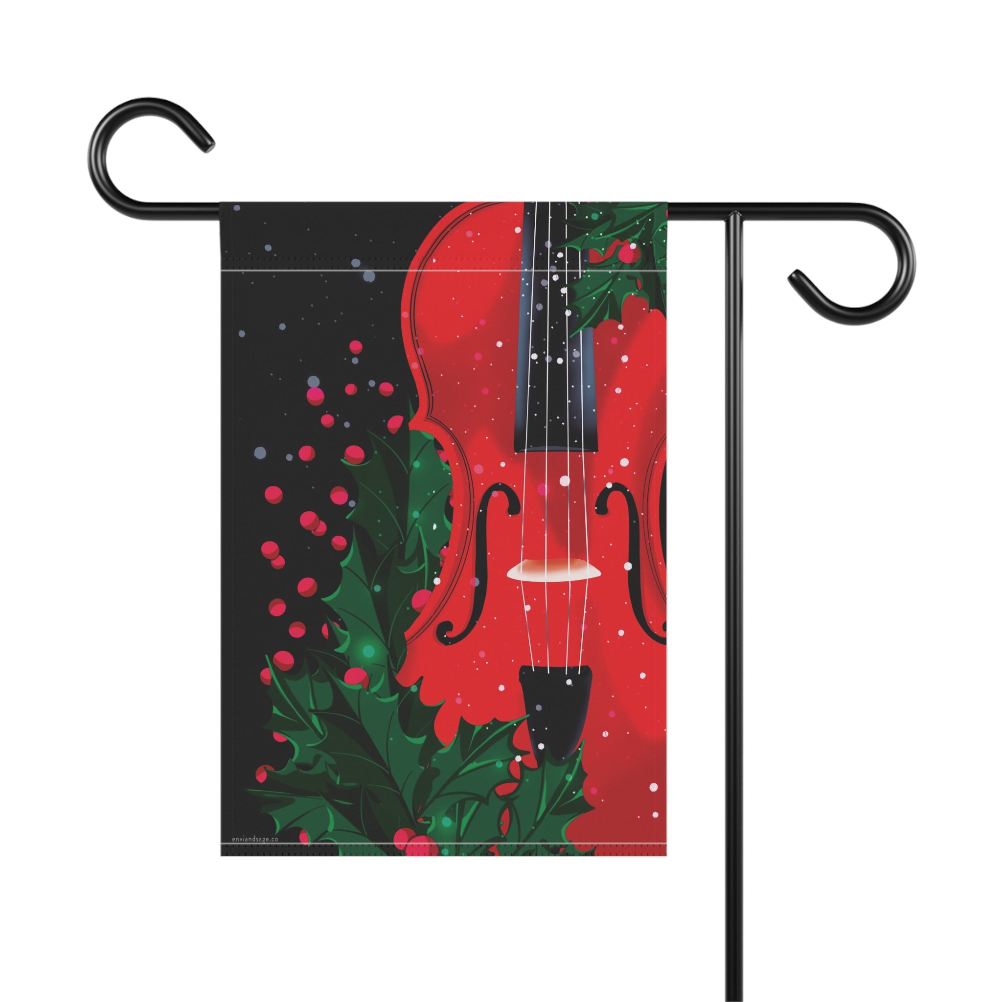 Ivy Violin Classical Christmas Flag