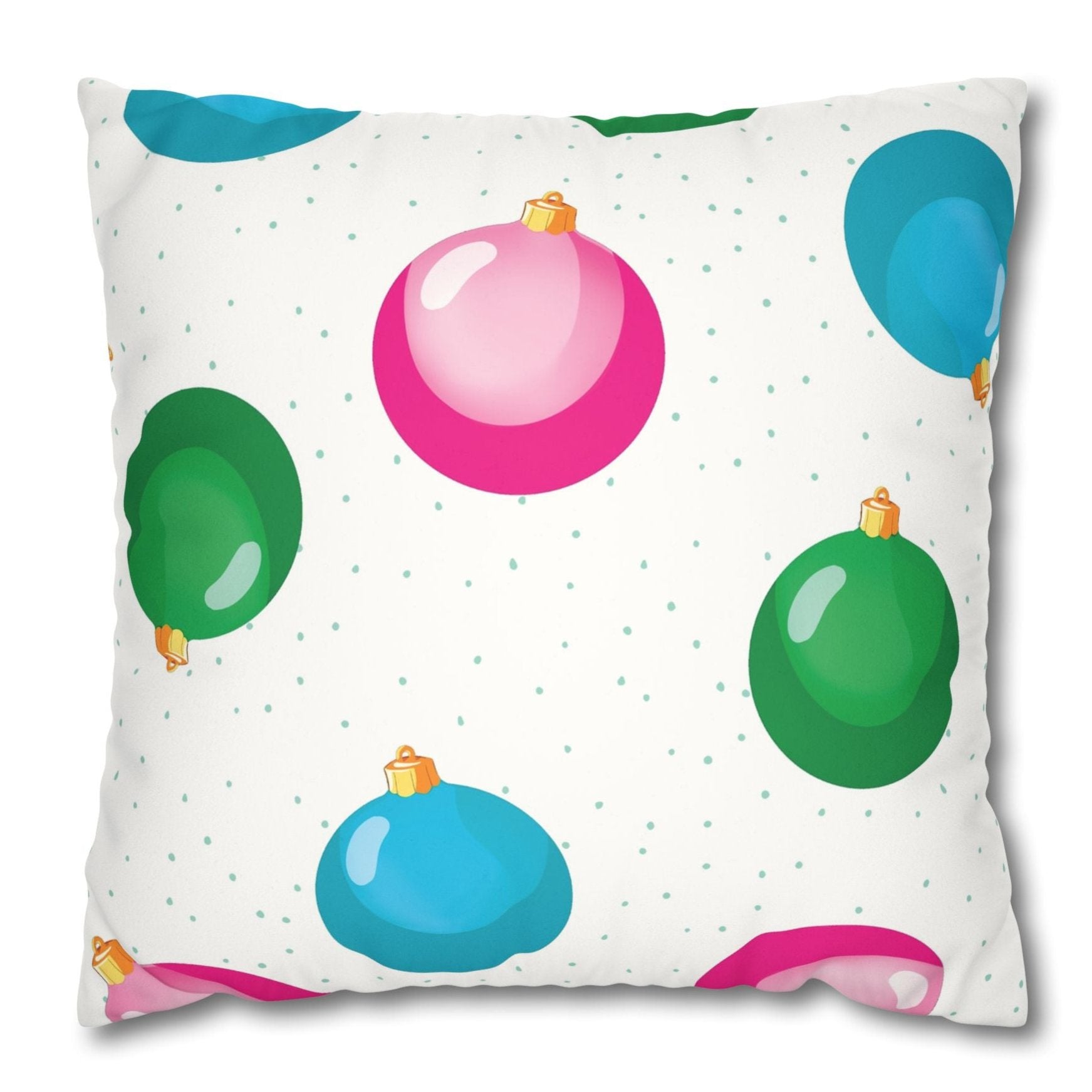 colroful tree ornaments Christmas pillow cover