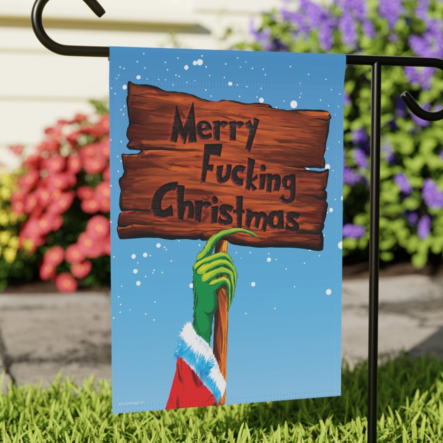 Merry Fucking Christmas Grinch Christmas Flag