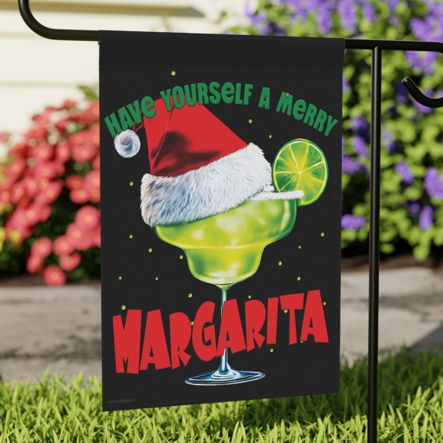 Have Yourself a Merry Margarita Funny Holiday Christmas Flag