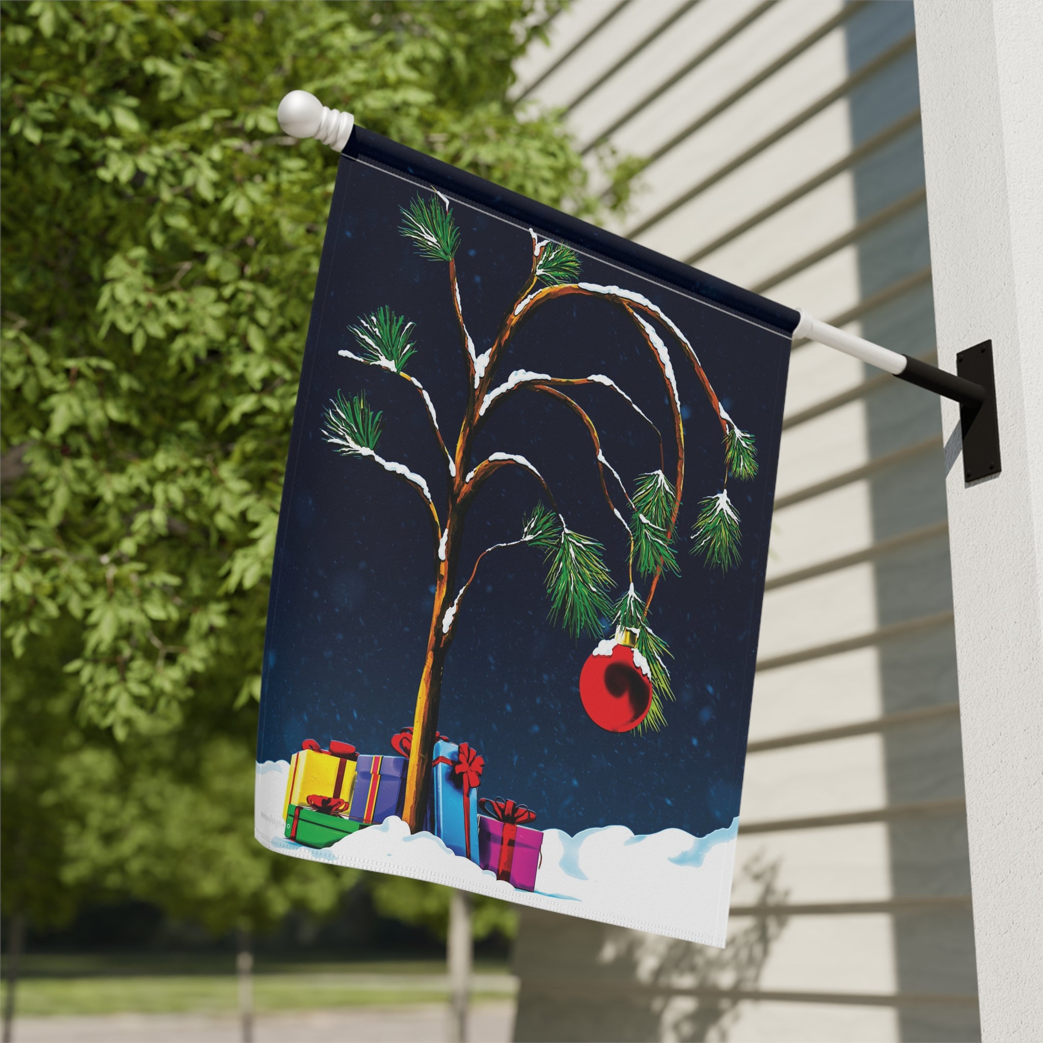 Charlie Brown Christmas Tree Yard Flag