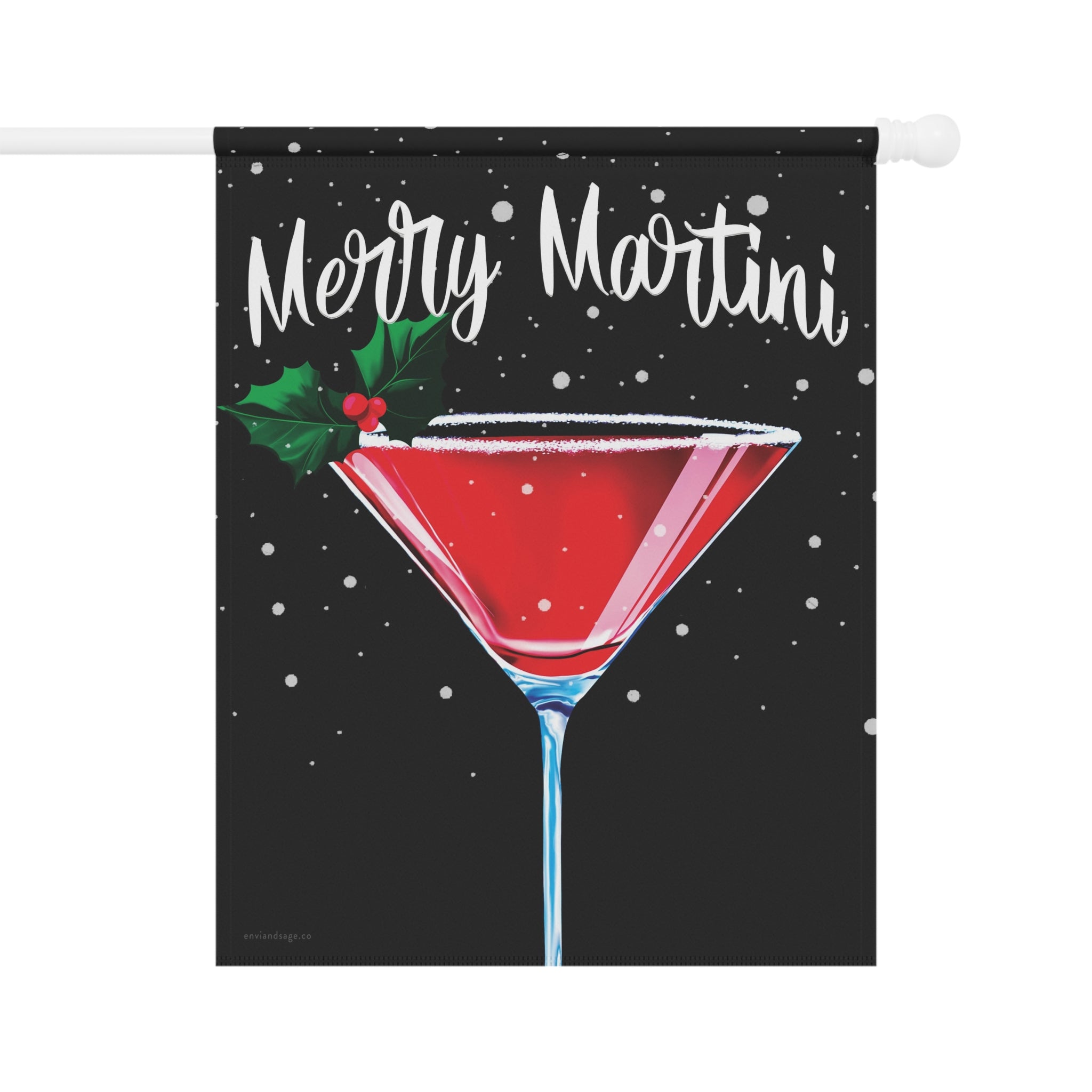 Merry Martini Christmas Flag