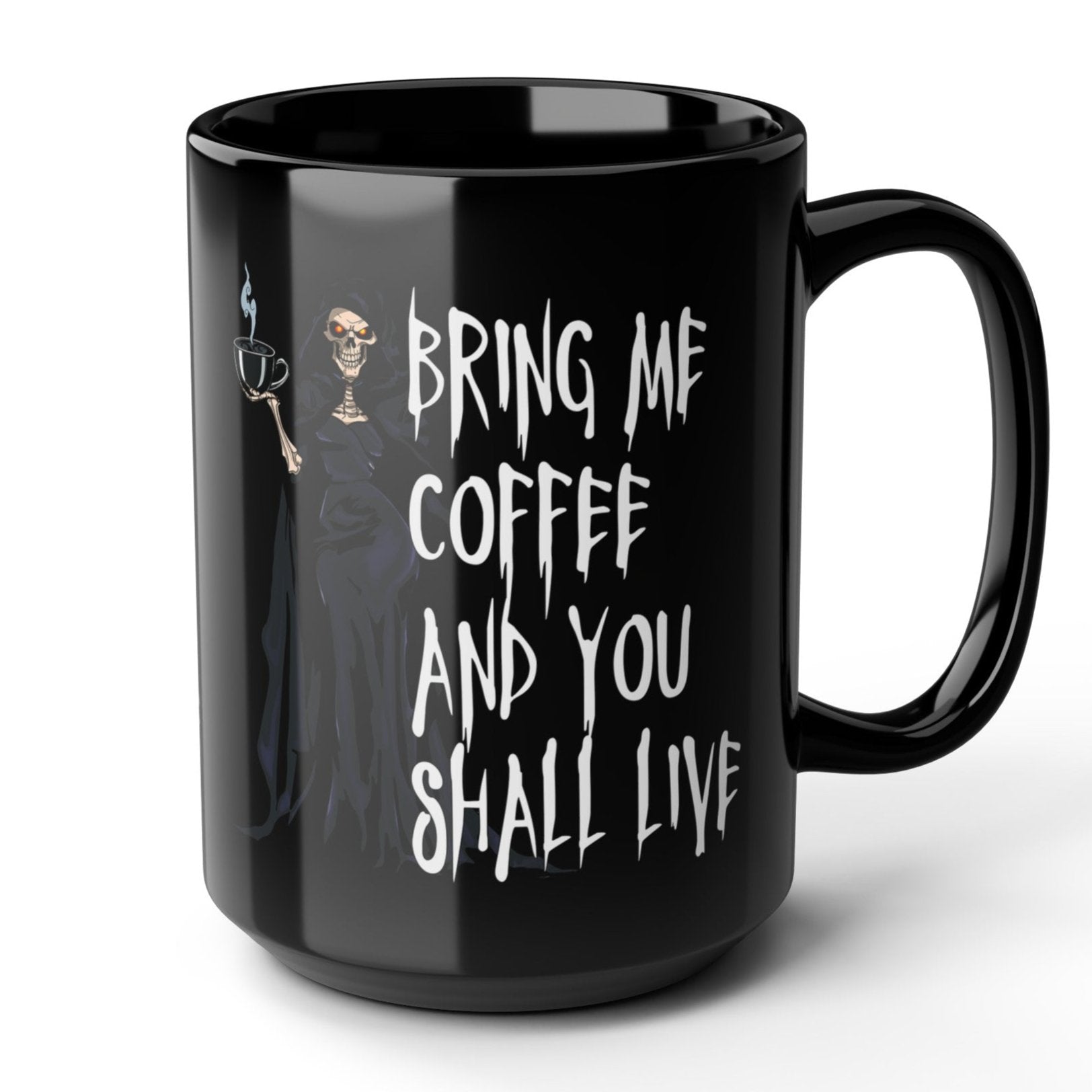 Coffee Lovers Grim Reaper Mug 15oz