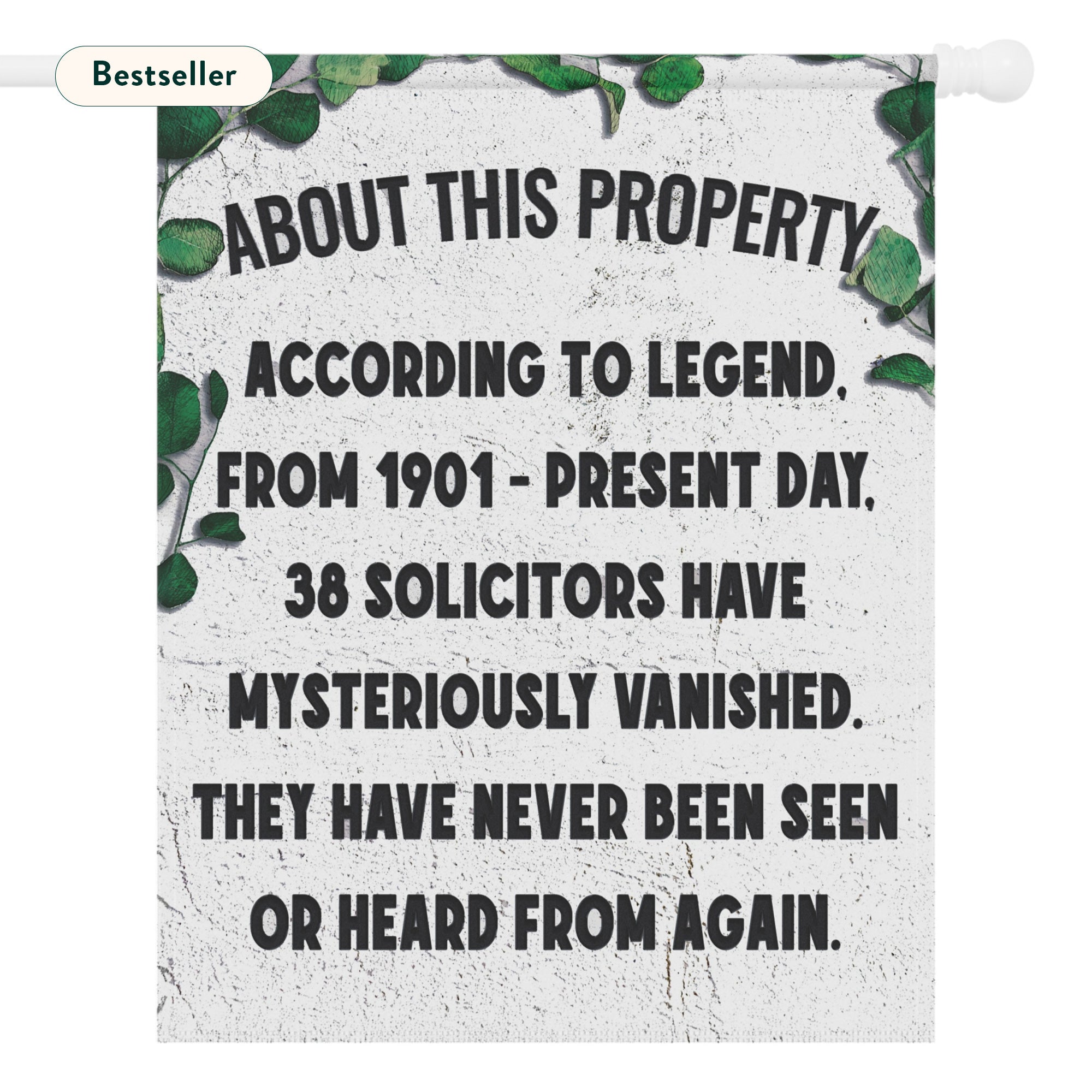 No Soliciting Sarcastic Warning Funny Yard Flag