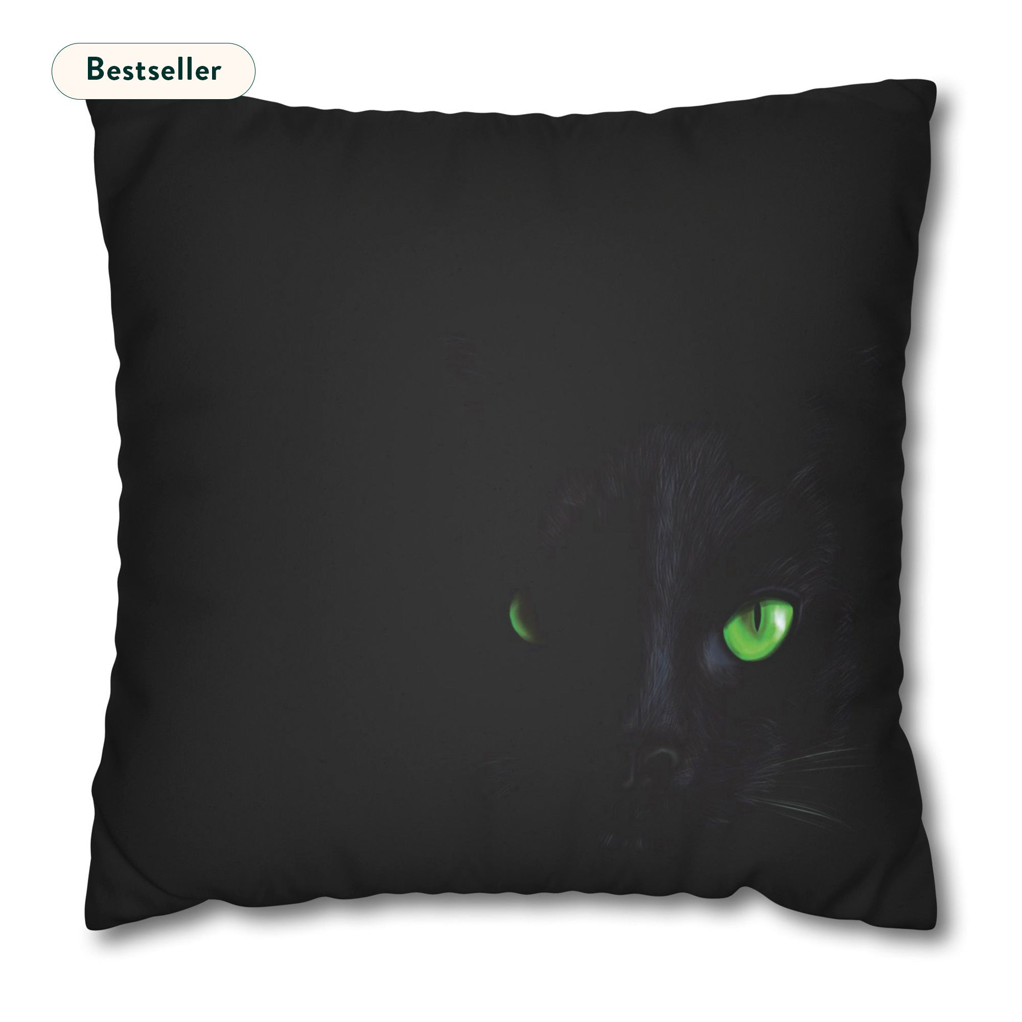 Black Cat Faux Suede Pillow Cover