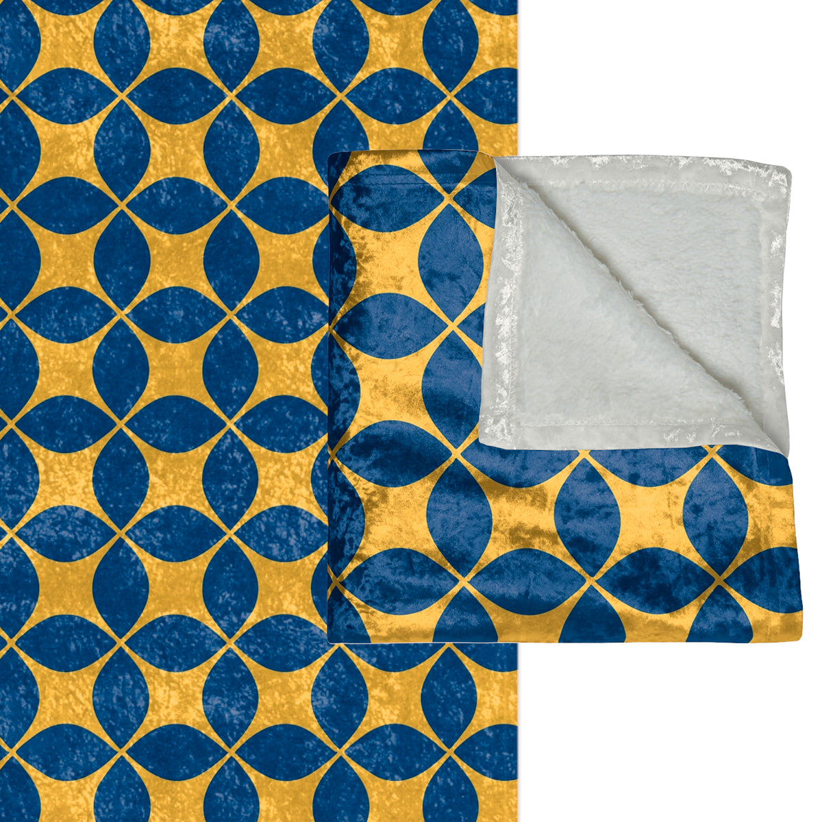 Paradox Blue Yellow Art Deco Style Decorative Throw Blanket