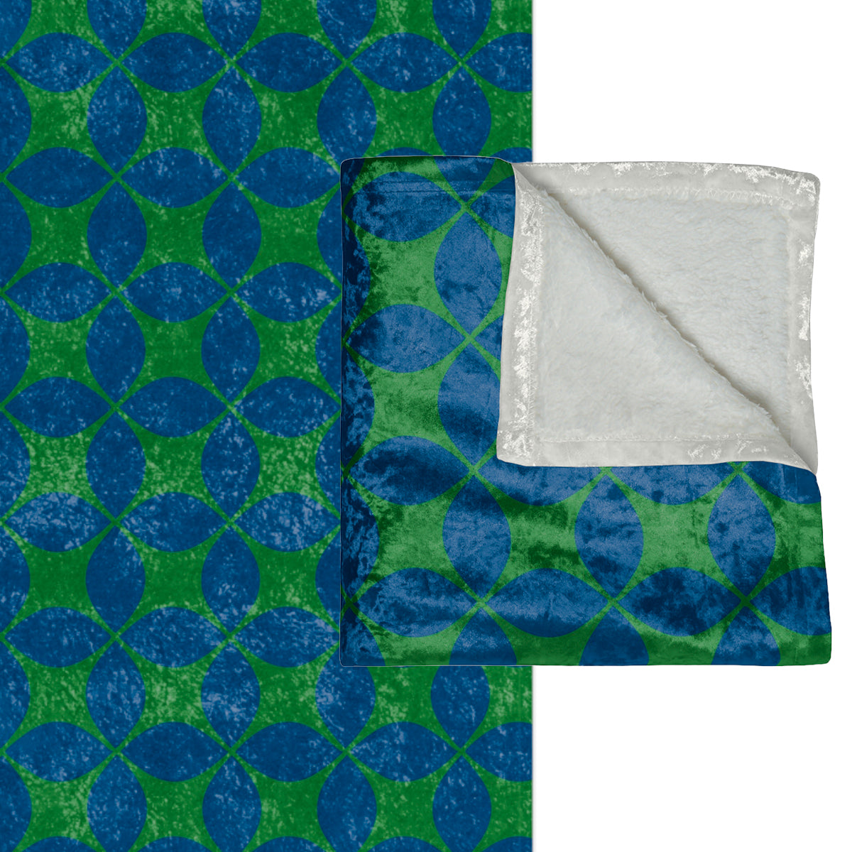 Paradox Blue Green Art Deco Style Decorative Throw Blanket