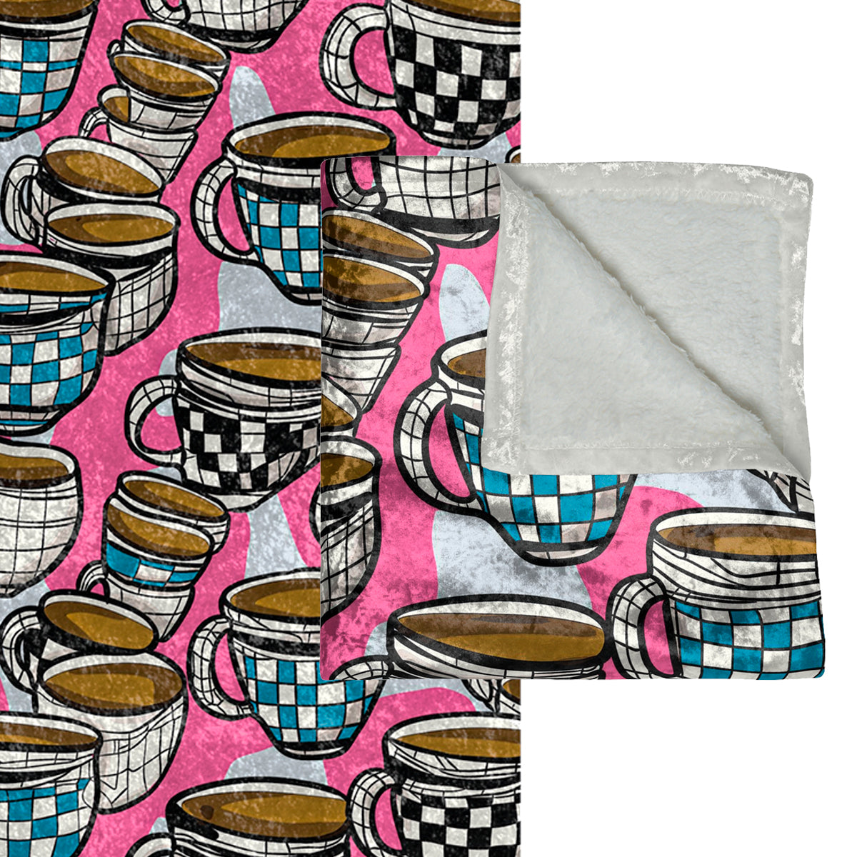 Coffee Lovers Abstract Decorative Throw Blanket