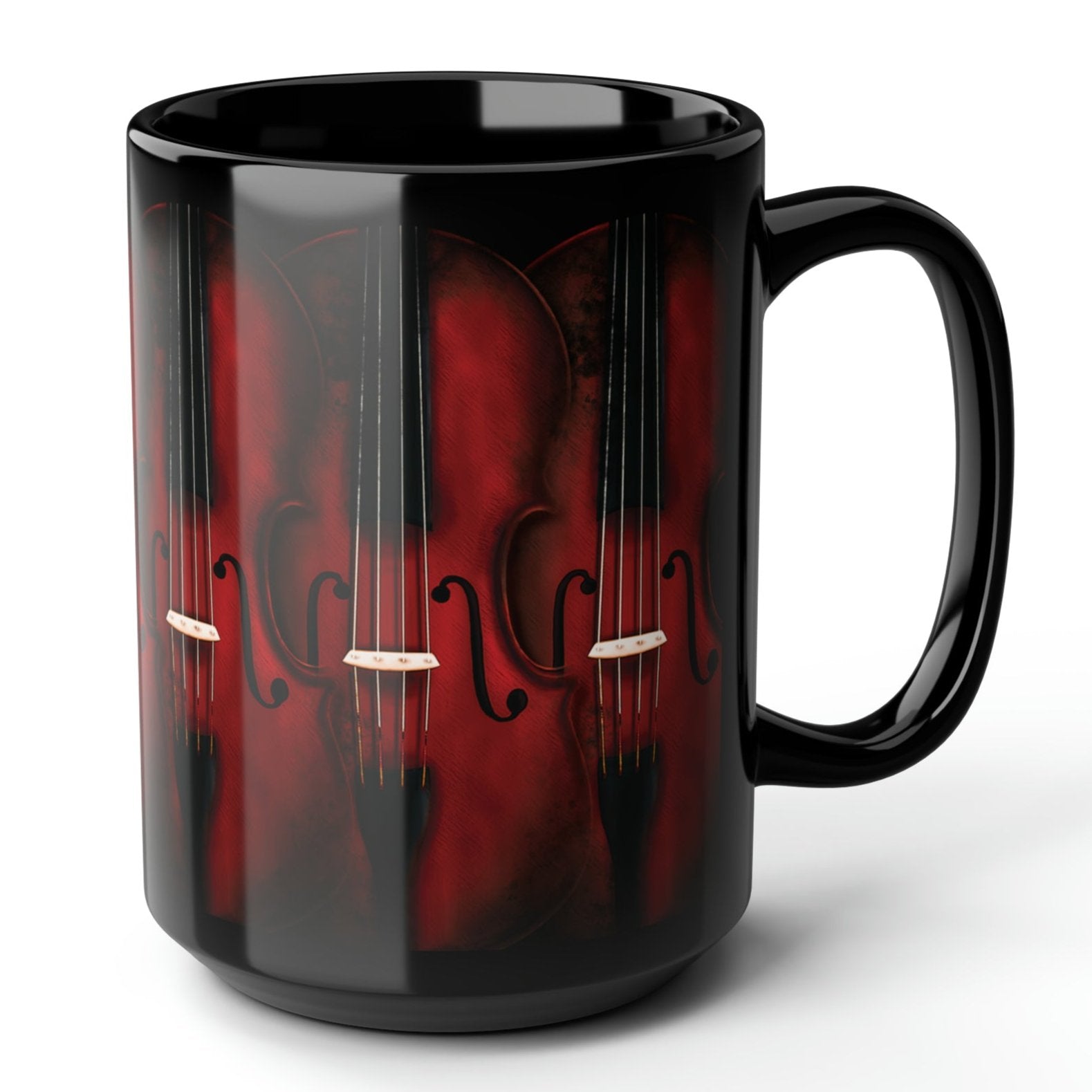 Abstract Violin Music Mug 15oz